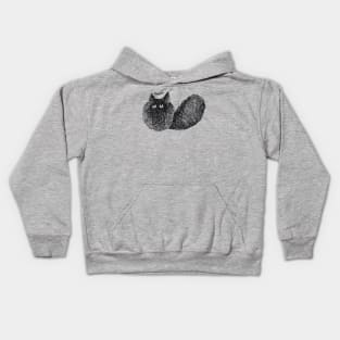 cute black cat Kids Hoodie